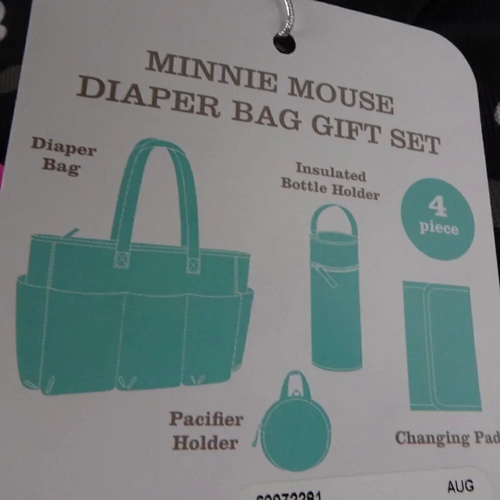Disney Baby Minnie Mouse Diaper Bag 8 Pockets 4 Piece Set 19
